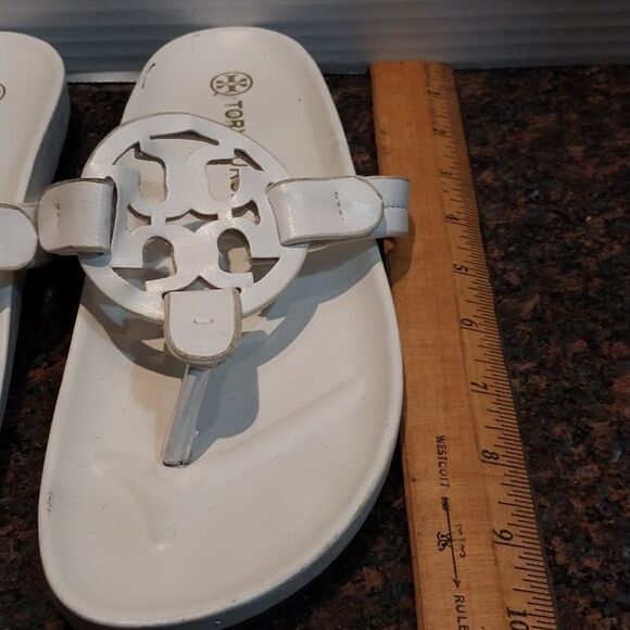 Tori Burch White "MILLER" Thongs...Almost NEW...NO BOX SIZE 8.5. - Picture 6 of 8